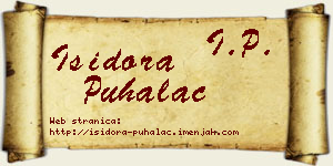 Isidora Puhalac vizit kartica